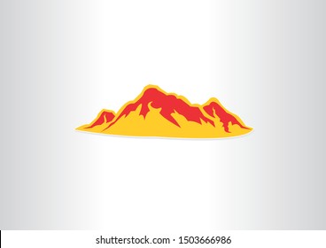 Illustration of mountain vector logo design template.