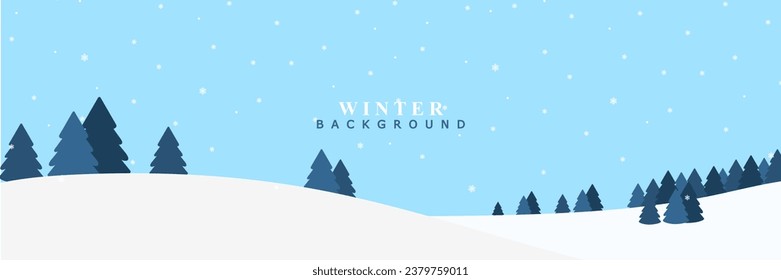 ilustración de un paisaje montañoso en invierno