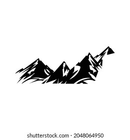 illustration of mountains isolated on white vector