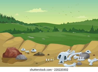 illustration mountains landscape background vector