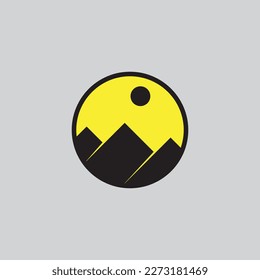 illustration of mountains with minimalistic design