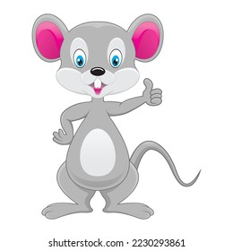 Illustration of a mouse cartoon vector