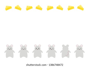 Illustration of mouse and cheese