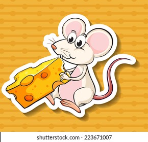 Illustration of a mouse and cheese