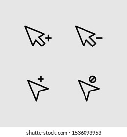 Illustration Mouse cursor collection Vector Set, Line Cursor for your website and application Simple Design