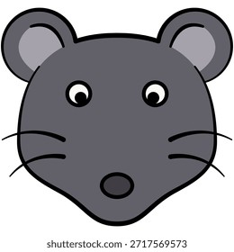 Ilustración de la cabeza del ratón