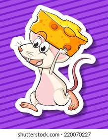 Ilustração de um rato segurando queijo