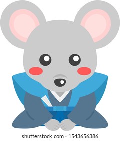Illustration of a mouse.
New year illustration.