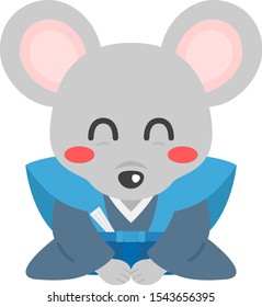 Illustration of a mouse.
New year illustration.