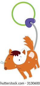 illustration of mouse on white