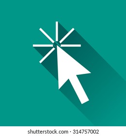 illustration of mouse pointer flat design icon