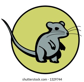 illustration of a mouse in a standing position