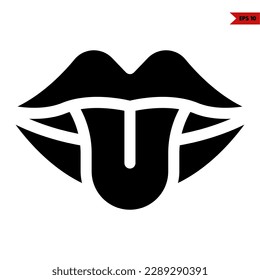 illustration of mouth glyph icon 