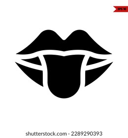 illustration of mouth glyph icon 