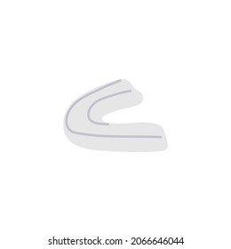 illustration of a mouth guard. tools for boxing training. a tool to protect teeth to keep them safe during sparring sessions or sparring. flat cartoon style. vector design