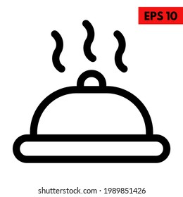 Illustration of movable food cover icon