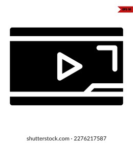 illustration of movie player glyph icon