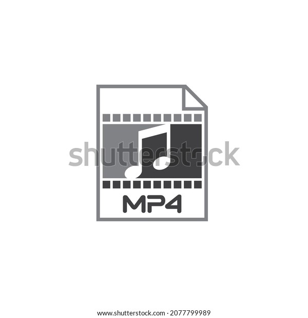 Illustration Mp4 Music File Vector Art Stock Vector (Royalty Free ...