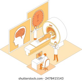 Ilustración de una resonancia magnética