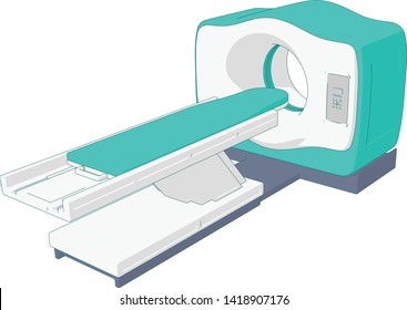 illustration of MRI scanner medical equipment