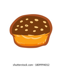 Illustration of muffin. Design element for poster, card, banner, menu. Vector illustration