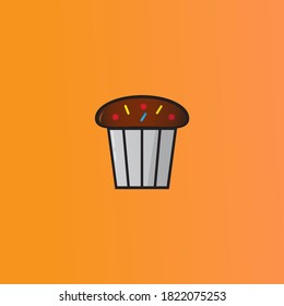 A illustration of a muffin. Pictures about muffin. Can be used for icons, logos, or vectors. 