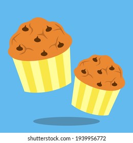 Illustration of Muffin vector with flat style