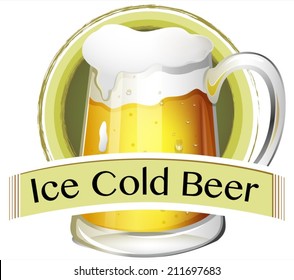 Ilustración de una taza de cerveza