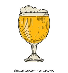 Illustration of mug of beer isolated on white background. Design element for logo, label, emblem, sign. Vector illustration