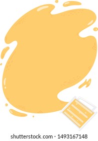 Illustration of a Mug of Beer Spilling as Background Frame