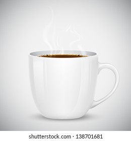 illustration of mug with hot coffee