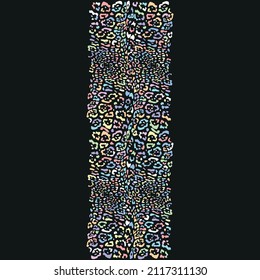 Illustration of multicolored leopard fur background 