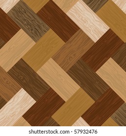 Illustration of a multicolored parquet board located chaotically