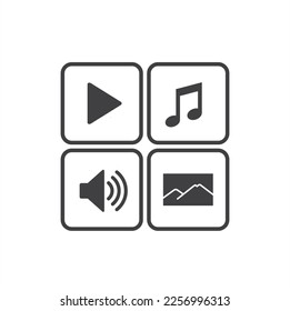 illustration of multimedia, vector art.