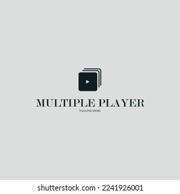 illustration multiple player icon vector for design