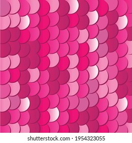 Illustration mehrerer Reihen rosafarbener metallischer Sequenzen. Bild mit Farbe und Muster digital generiert.
