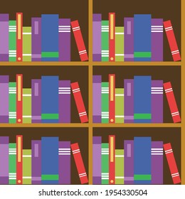 Illustration of multiple shelves with multi coloured files. office and work concept digitally generated image.