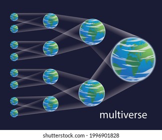 illustration of multiverse concept - vector