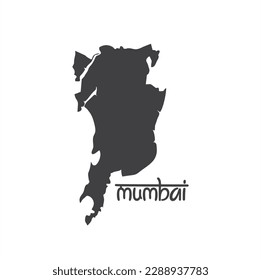 illustration of mumbai map, india, vector art.