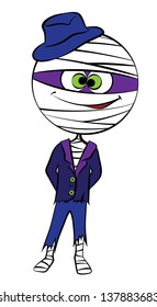 Illustration of a mummy boy