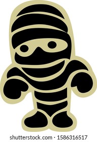 illustration of mummy flat icon