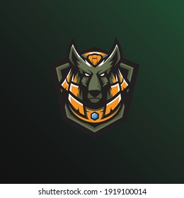 illustration for mummy head mascot logo 