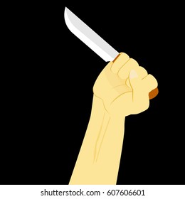 Illustration for Murder, at Black Background
