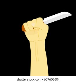 Illustration for Murder, at Black Background
