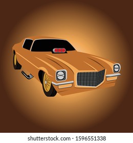 illustration of a muscle car