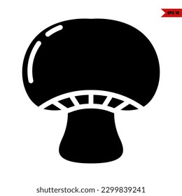 illustration of mushroom glyph icon 