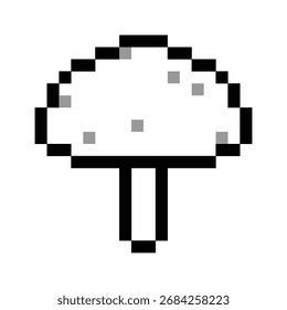 The Illustration of Mushroom Pixel