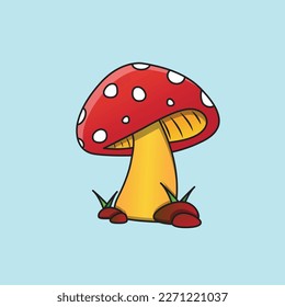 Illustration Mushroom Vector Mushroom Drawing