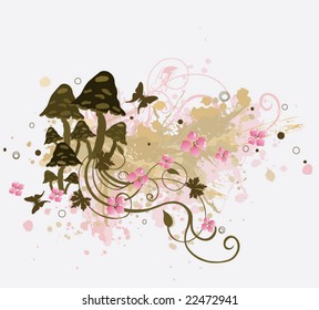 Illustration of mushrooms