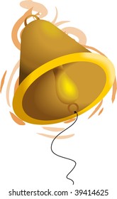 Illustration of music bell with tag	